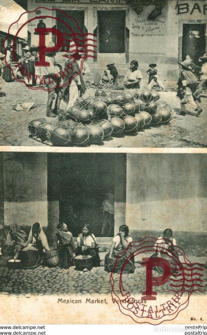 Postales: VERY RARE MEXICAN MARKET VENDEDORAS
