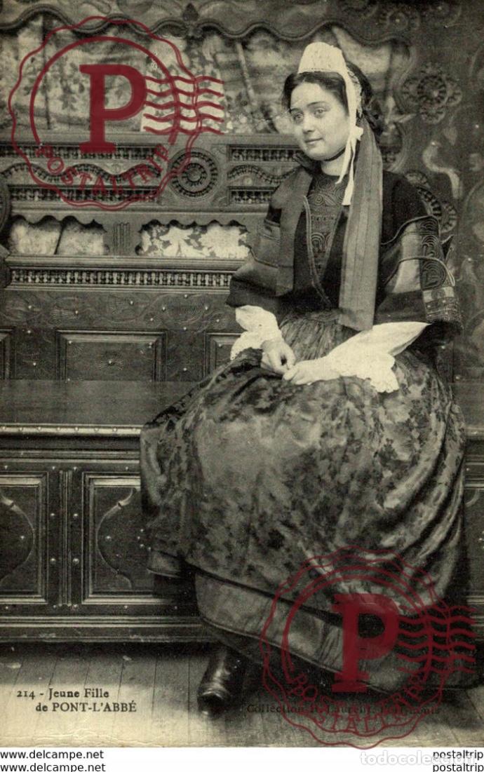 Postales: JEUNE FILLE DE PONT-LABB&Eacute;E types Typen Bretagne Gro&szlig;britannien Brittany