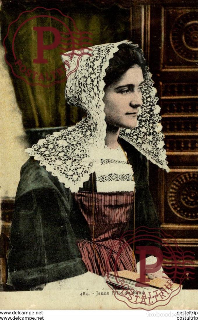 Postales: JEUNE FILLE DE BAUD types Typen Bretagne Gro&szlig;britannien Brittany