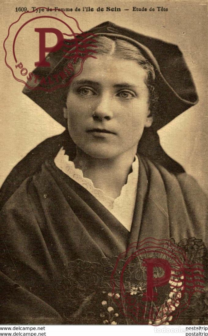 Postales: TYPE DE FEMME DE LILE DE SEIN types Typen Bretagne Gro&szlig;britannien Brittany