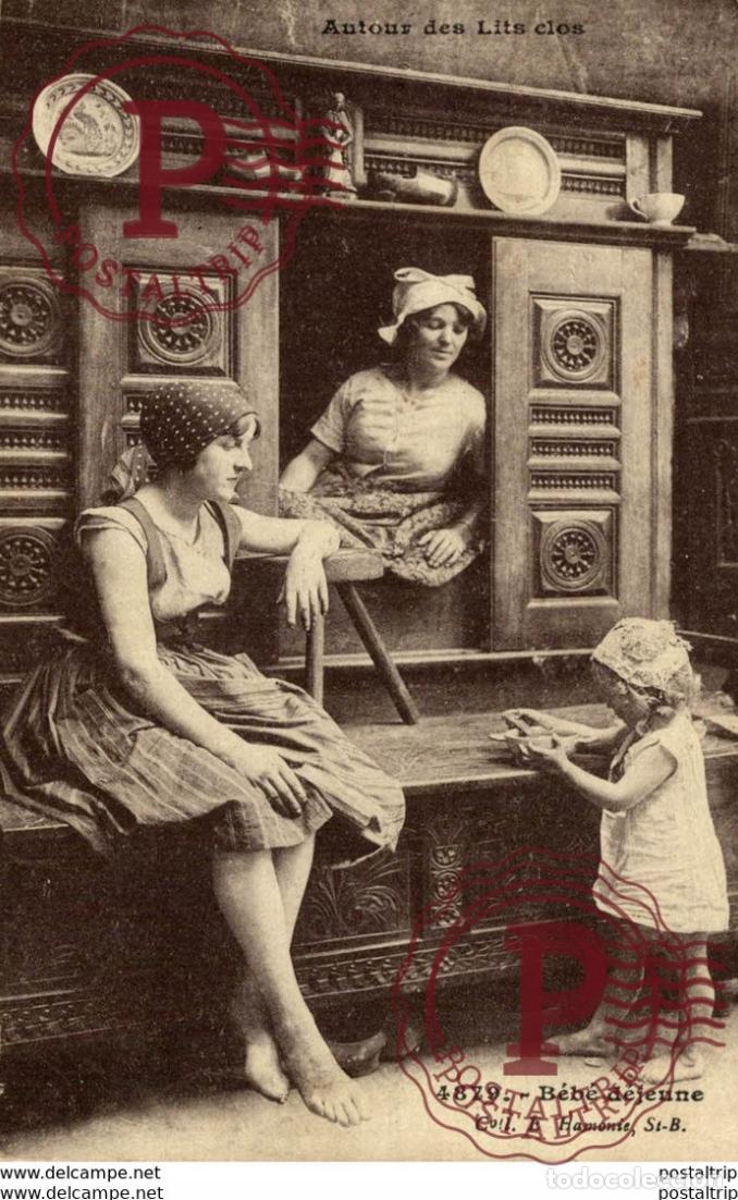 Postales: B&Eacute;B&Eacute; D&Eacute;JEUNE AUTOUR DES LITS CLOS types Typen Bretagne Gro&szlig;britannien Brittany