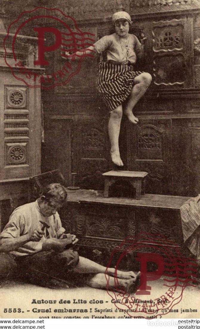 Cartes Postales: AUTOUR DES LITS CLOS CRUEL EMBARRAS! SAPRISTI DSAPRISTI! types Typen Bretagne Gro&szlig;britannien Brit