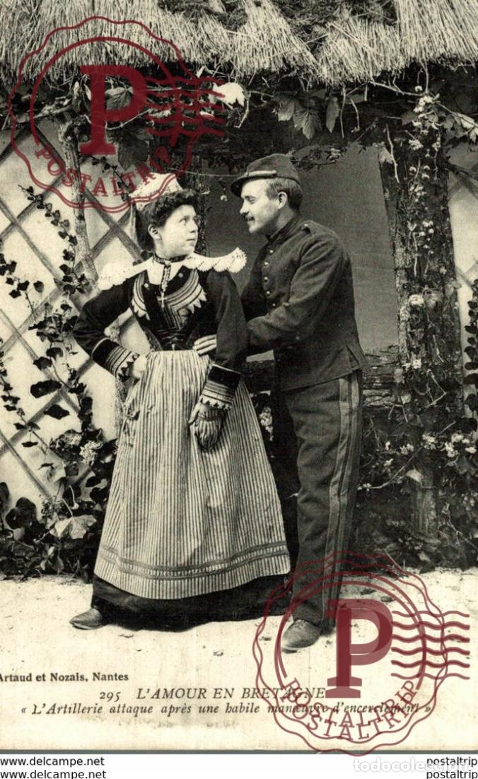 Cartes Postales: LAMOUR EN BRETAGNE LARTILLERIE ATTAQUE APR&Eacute;S UNE BABILE types Typen Bretagne Gro&szlig;britannien Britt