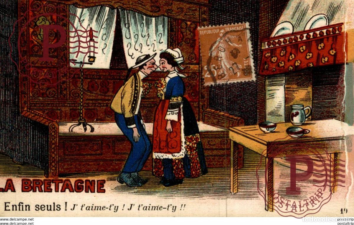Postkarten: LA BRETAGNE ENFIN SEULS! JTAIME-TY!! types Typen Bretagne Gro&szlig;britannien Brittany