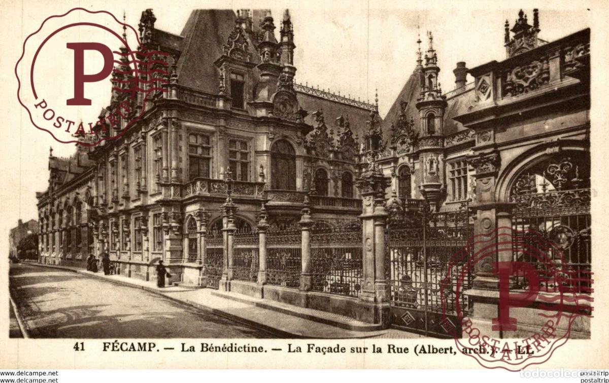 Postkarten: FECAMP - LA BENEDICTINE - LA FA&Ccedil;ADE SUR LA RUE types Typen Bretagne Gro&szlig;britannien Brittany