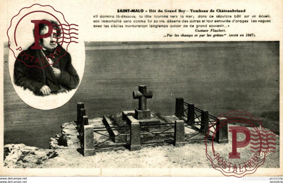 Postkarten: SAINT-MALO IL&Ocirc;T DU GAND BEY - TOMBEAU DE CHATEAUBRIAND types Typen Bretagne Gro&szlig;britannien Brittan