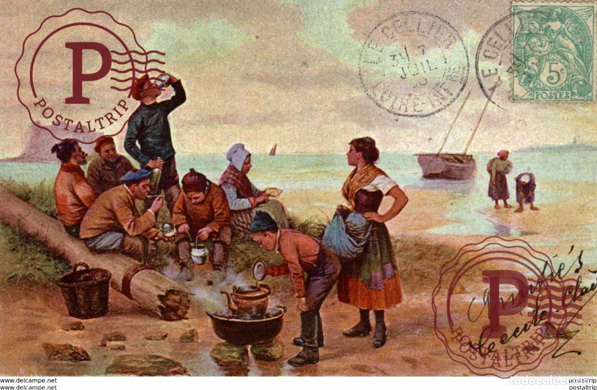 Postkarten: Angeln Fishing La p&ecirc;che Pesca Visvangst