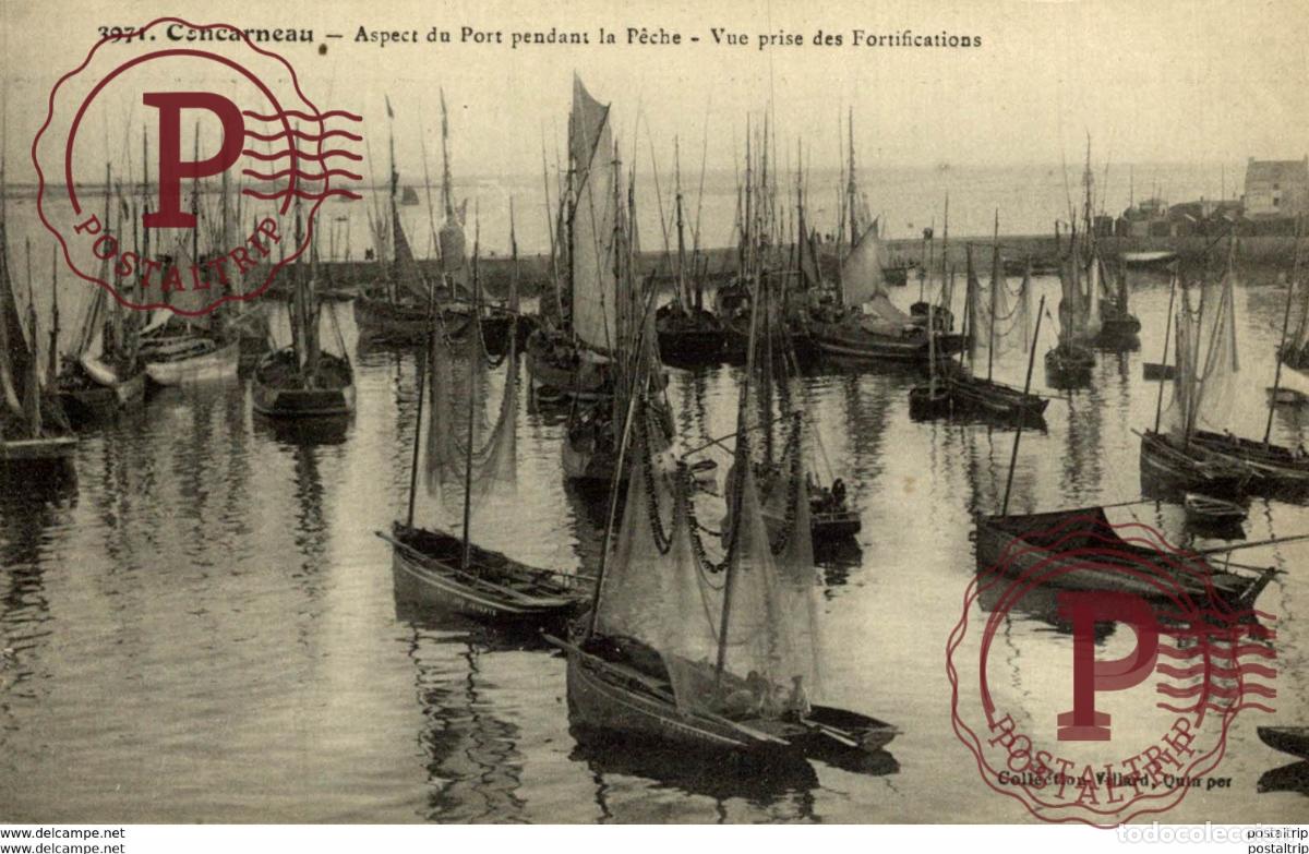 Cartoline: CONCARNEAU ASPECT DU PORT PENDANT LA PECHE Angeln Fishing La p&ecirc;che Pesca Visvangst