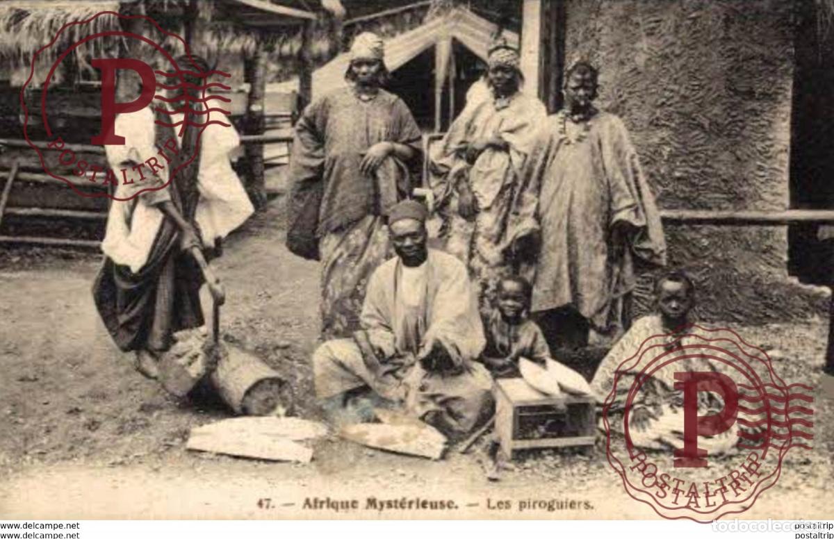 Cartoline: ESCENAS Y TIPOS. AFRIQUE MYSTERIEUSE. LES PIROGUIERS