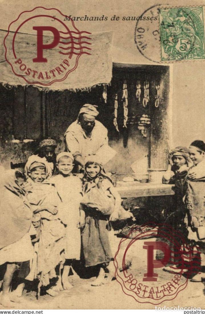 Postales: MARCHANDS DE SAUCISSES