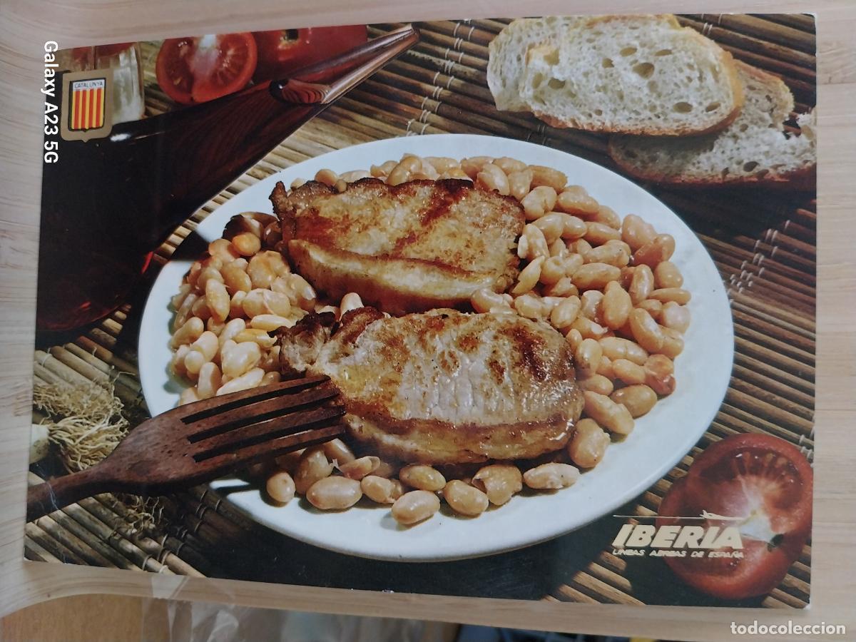 Postales: LOMO Y JUDIAS GASTRONOMIA IBERIA AEROLINEAS ED FISA 16 SC ORIGINAL