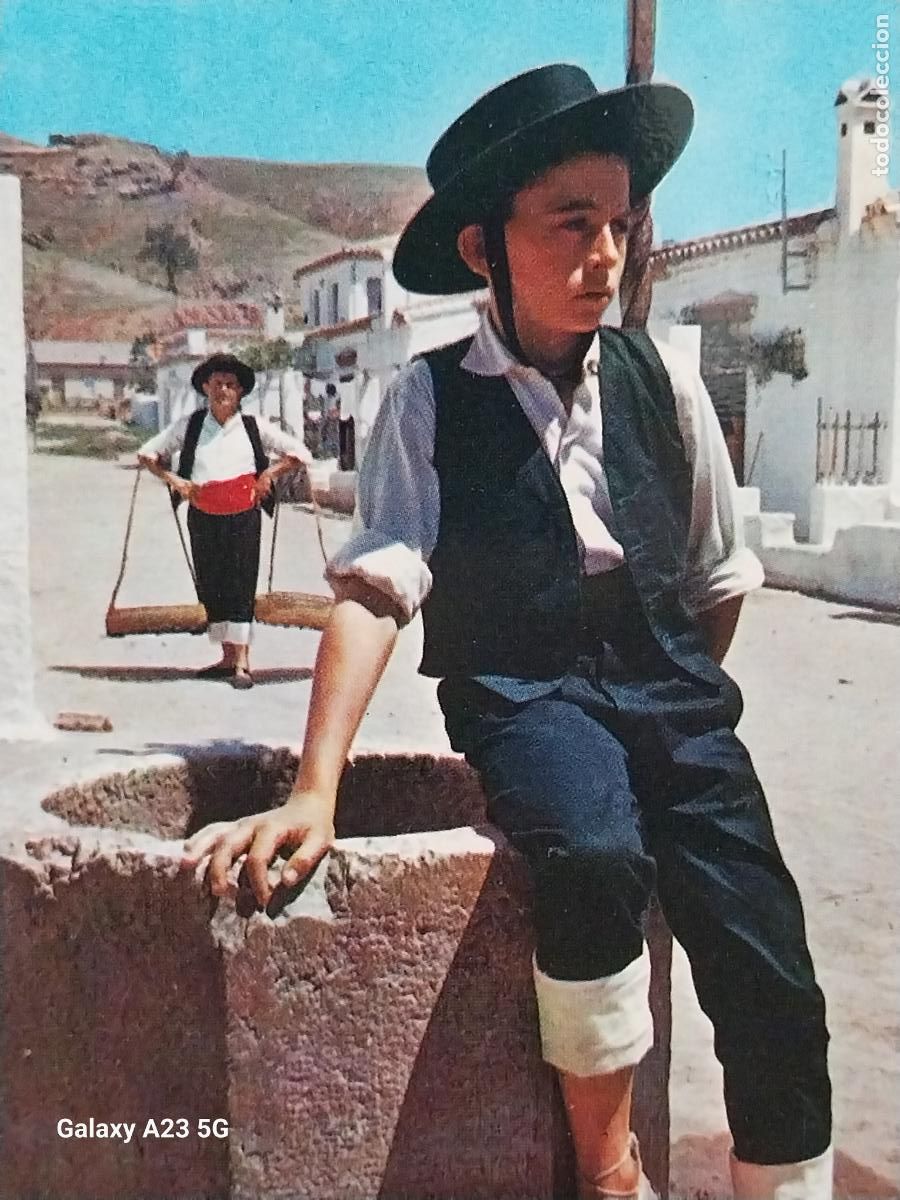 Postales: PALO BARRIO PESCADOR MALAGA ED FISA 63 SC ORIGINAL TRAJES T&Iacute;PICOS CHICOS CENACHEROS