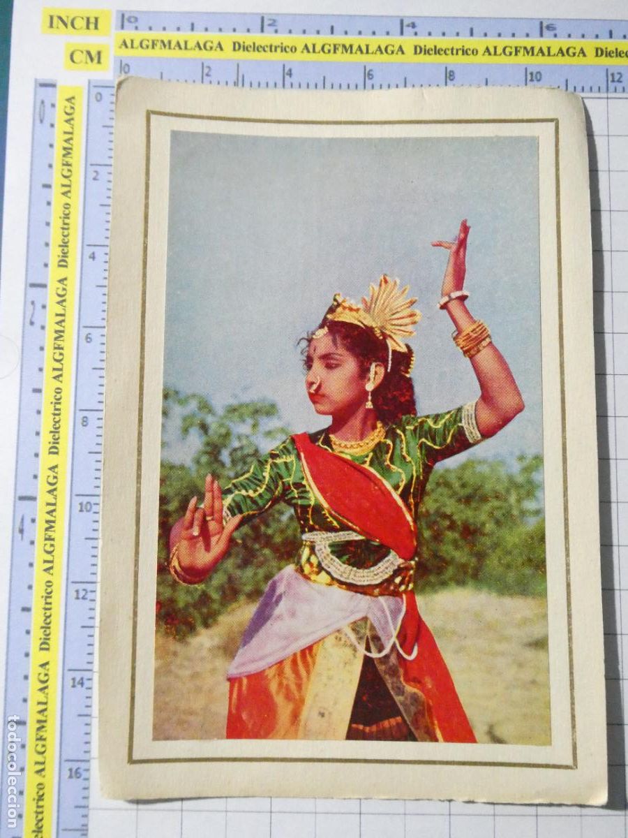 Postales: TARJETA POSTAL &Eacute;TNICA. FOLKLORE TIPISMO. MUJER JOVEN. INDIA. DANZA BAILE. 2709