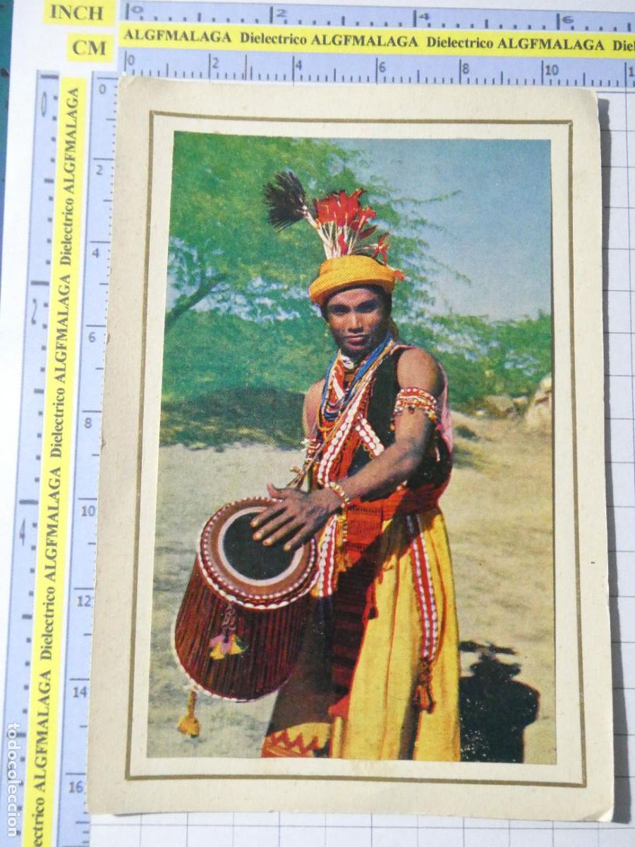 Postales: TARJETA POSTAL &Eacute;TNICA. FOLKLORE TIPISMO. INDIA TRIBAL. M&Uacute;SICO INDIO TAMBOR. 2712