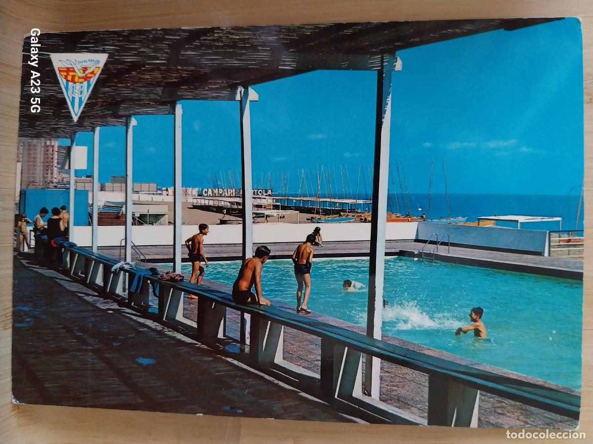 Postales: CLUB NATACION BARCELONA PISCINA INFANTIL ED RAMON PALA OLIVE 3485 SC ORIGINAL ANIMADA