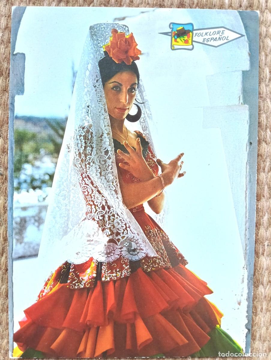 Postales: LA GITANA CATALANA - BAILAORA DE FLAMENCO - BAILE ESPA&Ntilde;OL - PEINETA - MANTILLA
