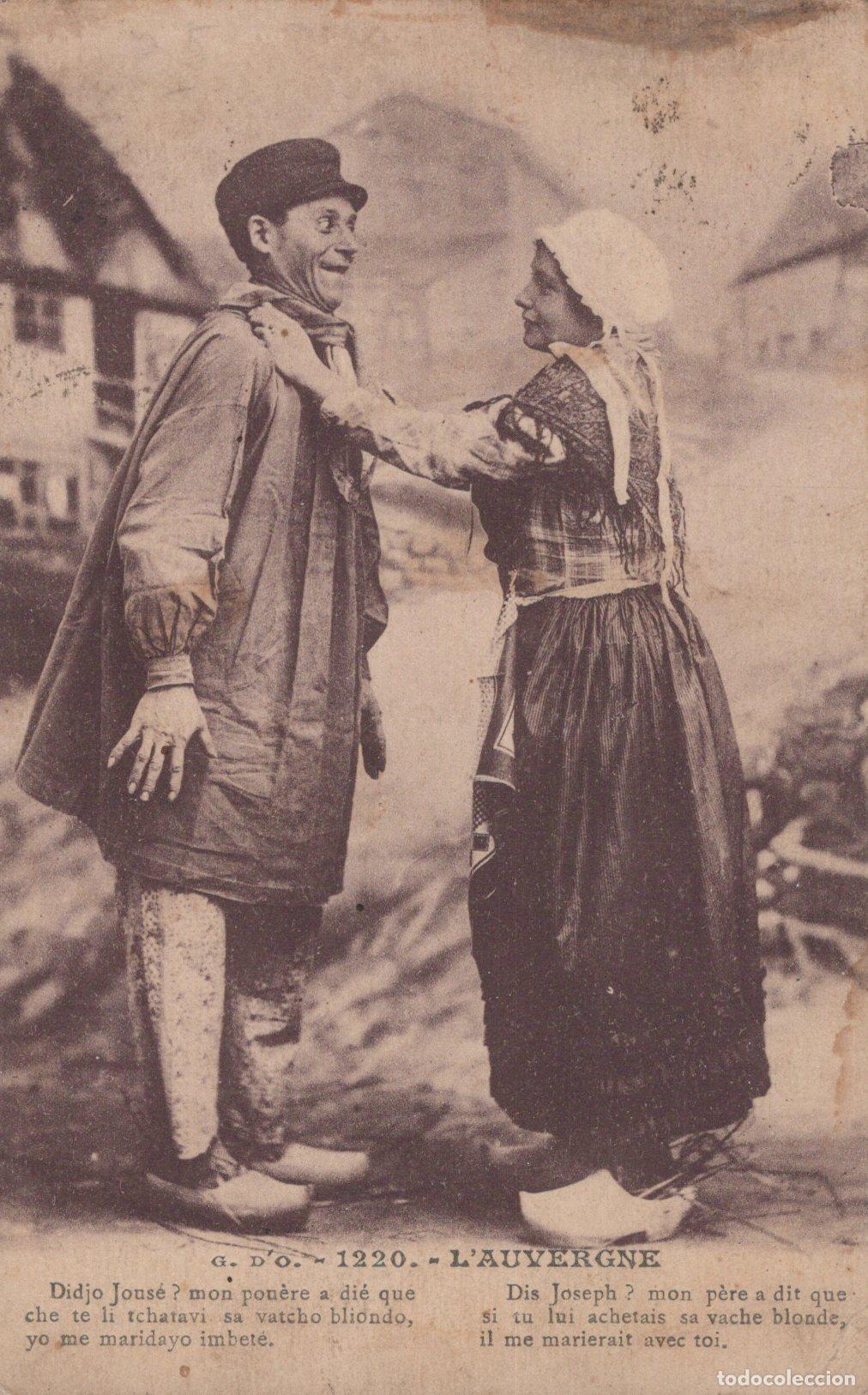 Postales: France Sc&egrave;ne Rurale Couple Costumes Traditionnels Folkloriques *YAC376