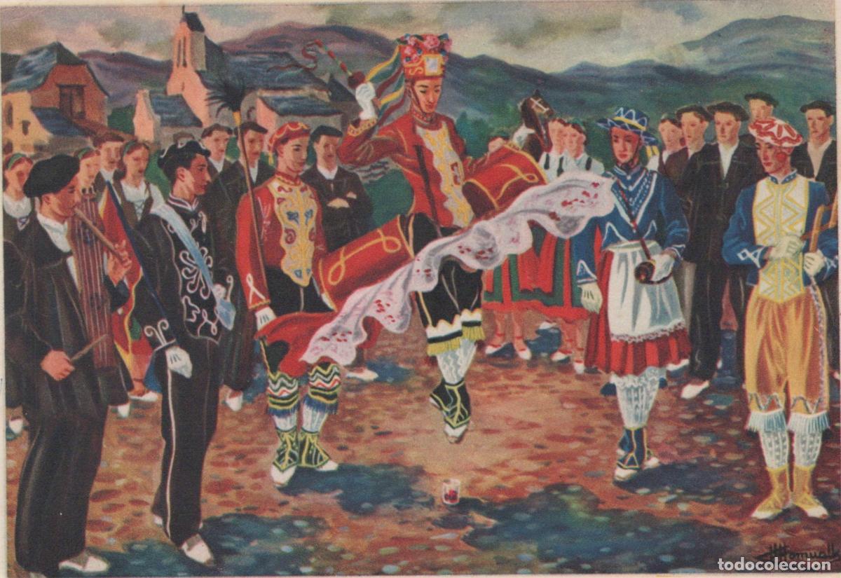 Postales: France Pays Basque Danse du Verre Folklorique Costumes Unposted *YAG003