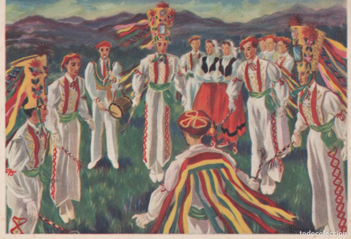 Postales: France Folklore Traditional Dance Painting *YAG019