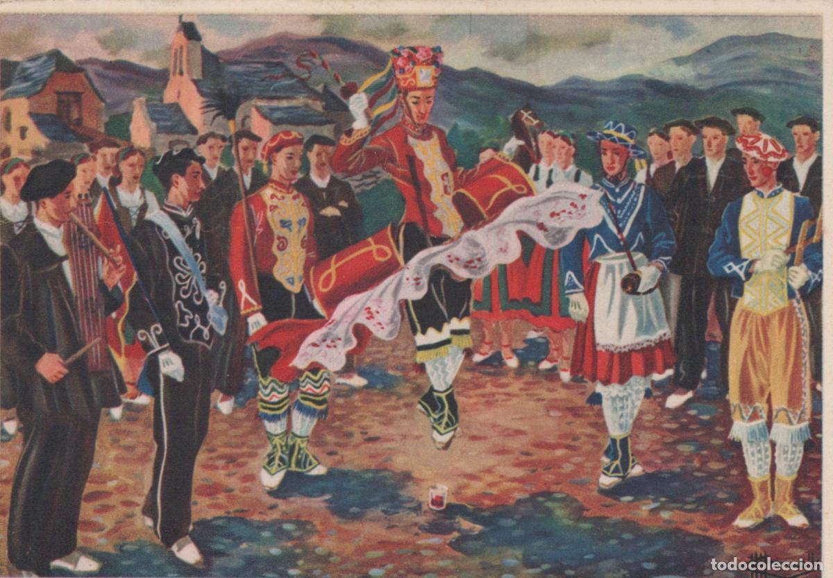 Postales: France Danse du Verre Costumes R&eacute;gionaux Sc&egrave;ne Folklorique Unposted *YAG020