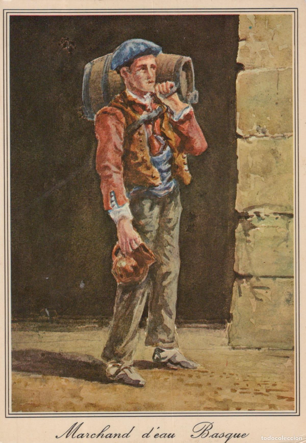 Postales: France Pays Basque Homme Basque Marchand D Eau Peinture Ancienne *YAG181
