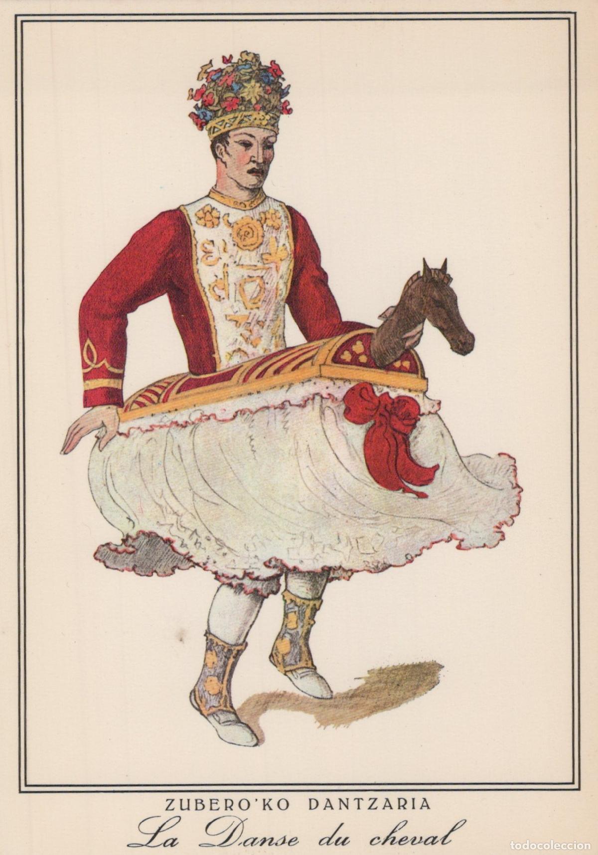 Postales: France Pays Basque Danse du Cheval Costume Souletin 18e Si&egrave;cle Post&eacute;e *YAG250