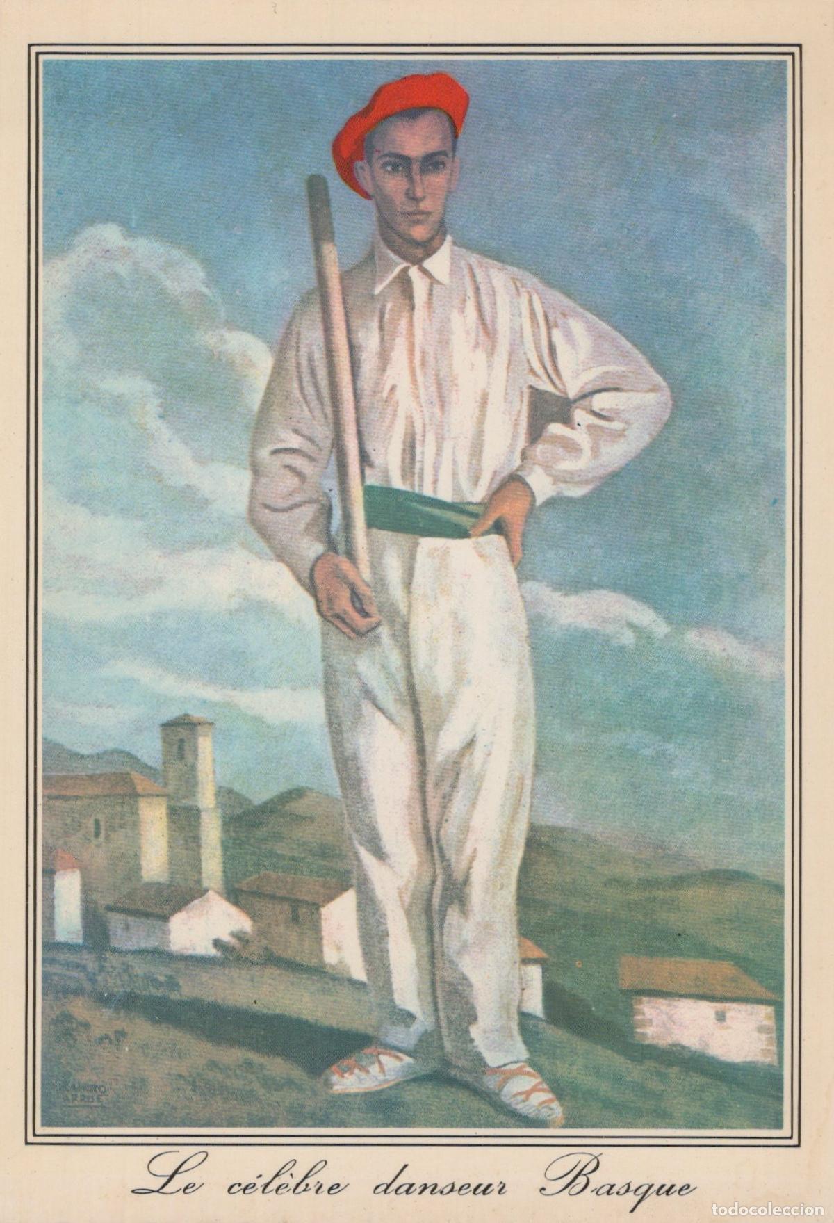 Postales: France Pays Basque C&eacute;l&egrave;bre Danseur Basque Danse des B&acirc;tons Post&eacute;e *YAG244
