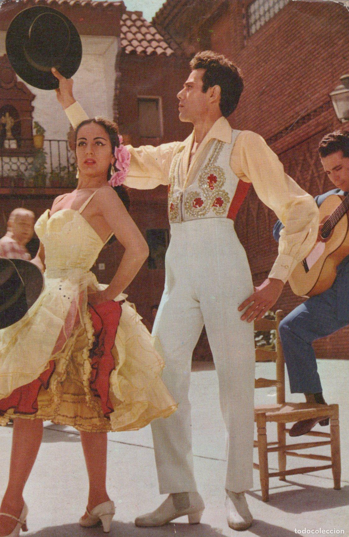 Postales: Espa&ntilde;a Barcelona Catalu&ntilde;a Baile Flamenco Espa&ntilde;ol Pareja Bailando Farruca *YAG205