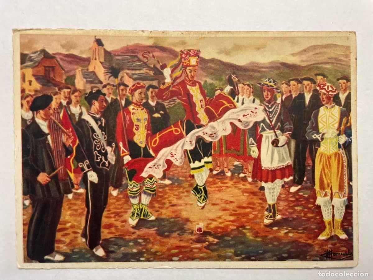 Postales: France Pays Basque Danse du Verre Costumes Unposted *YAG568