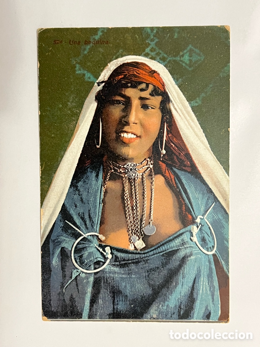 Postales: TUNISIA Lehnert & Landrock.. Postal No.594 Una beduina (h.1910?) S/C