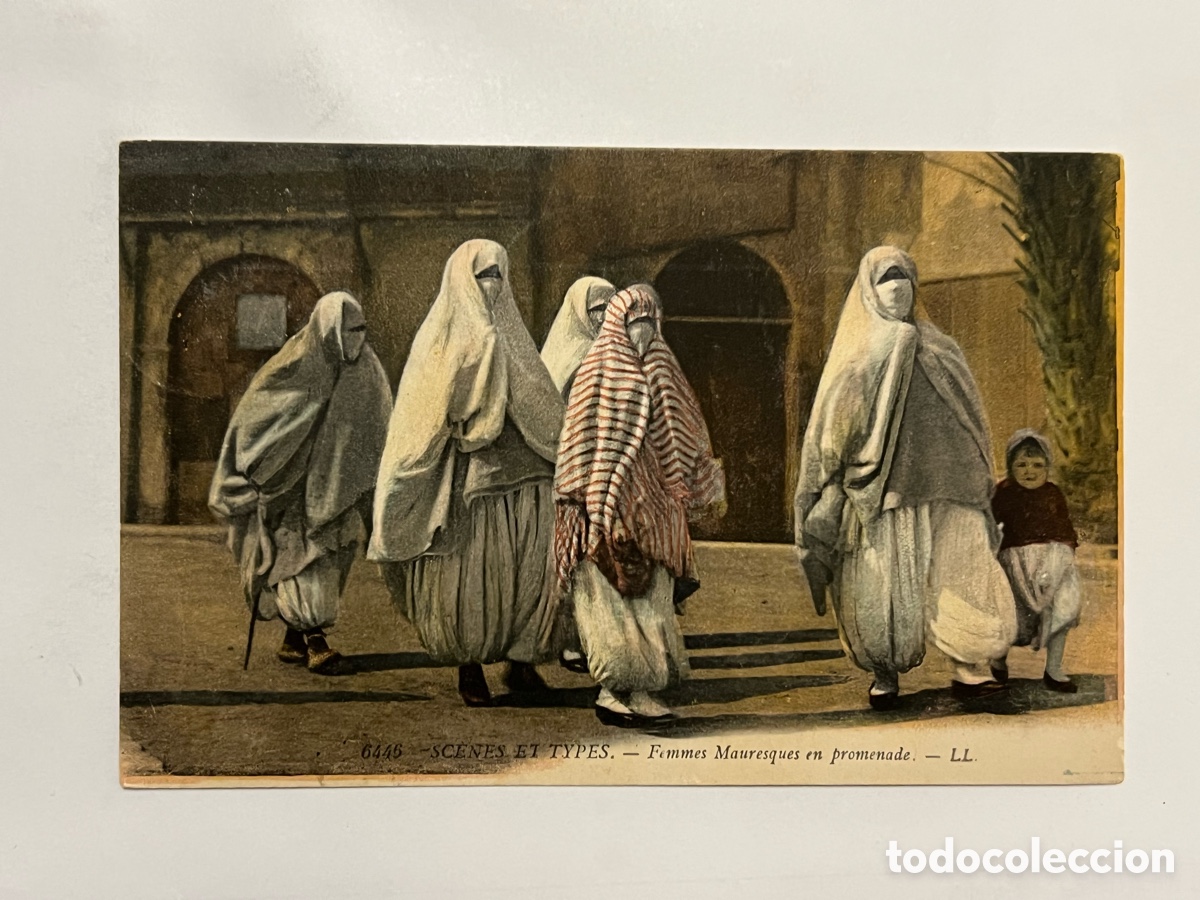 Postales: 6446 SC&Egrave;NES ET TYPES Femme Mauresques en promenade. Editada fot&oacute;grafos franceses L&eacute;vy Fils et Cie