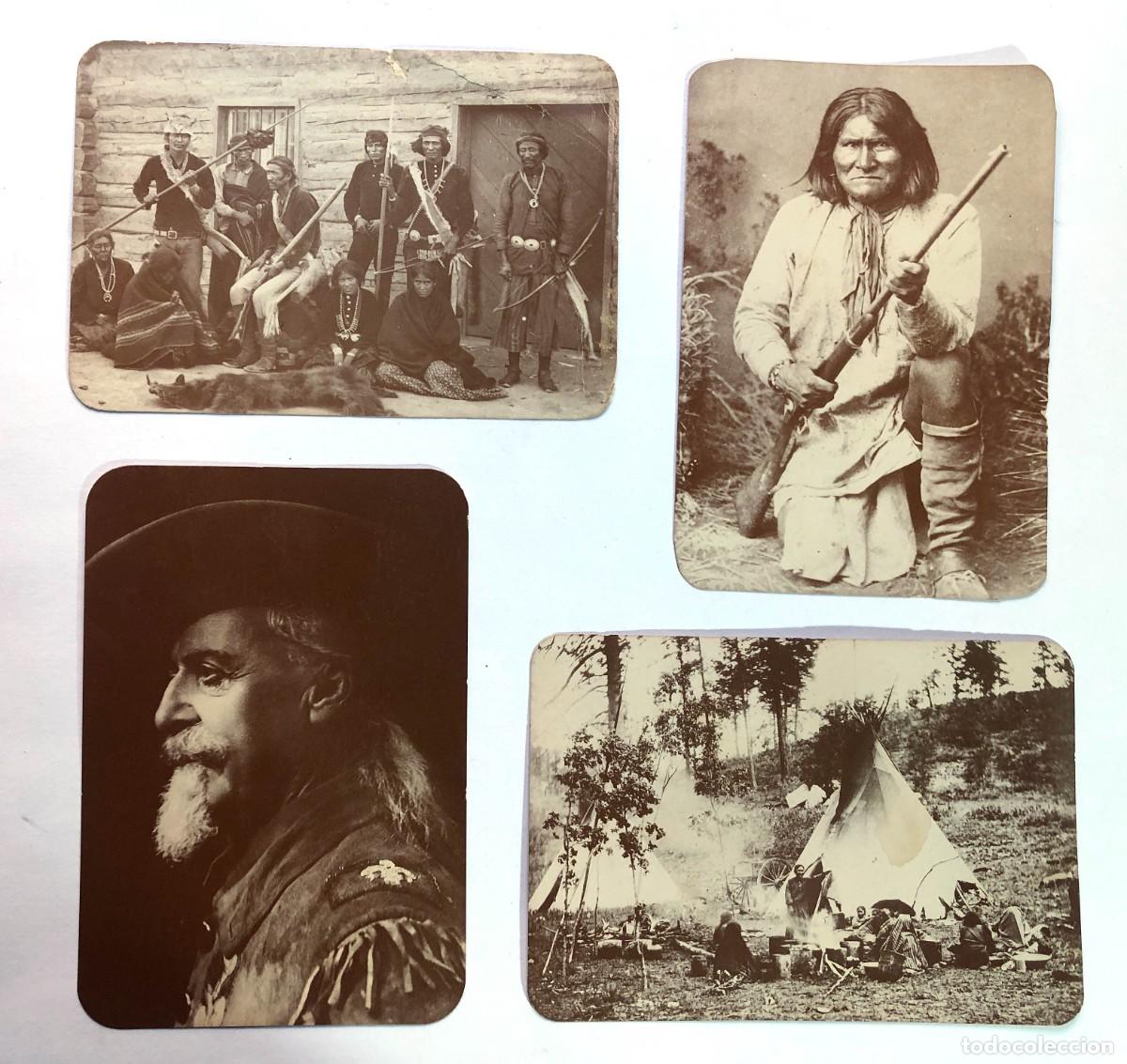 Postales: 4 POSTALES / OLD WEST COLLECTORS SERIES / GERONIMO / INDIAN / BUFFALO BILL / ESTADOS UNIDOS