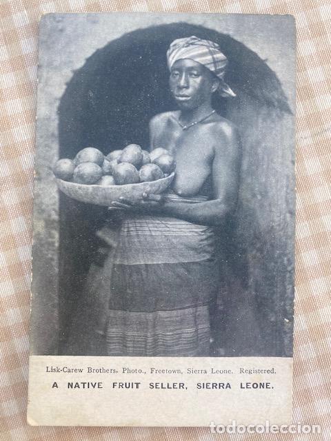 Postales: Sierra leona. A native fruit seller. Postal antigua sin circular