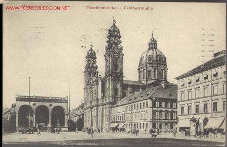 Postales: 1 Postal de Iglesia de los Teatinos (Munich) - Foto 1