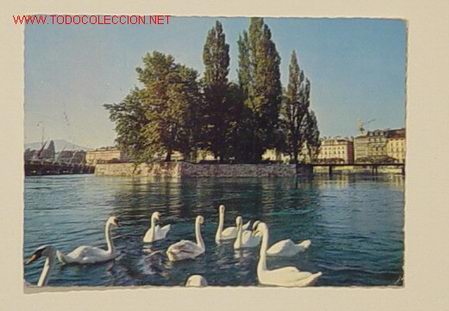 Postales: 443GENEVE-LILI J-J.ROUSSEAU.Circulada a&ntilde;o69.