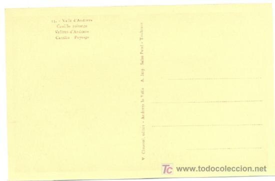 Postales: ANDORRA V.......... Claverol  ................ Sin circula - Foto 2