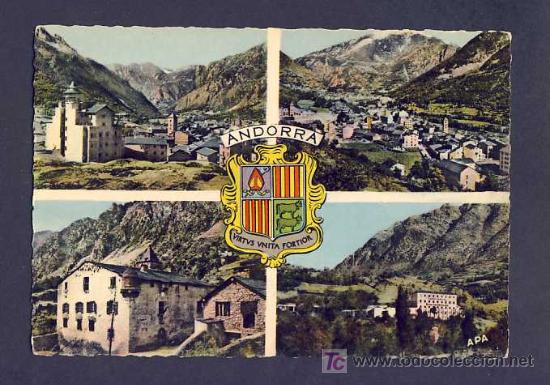 Postales: Postal d' ANDORRA: 4 vistes  (APA num.19)
