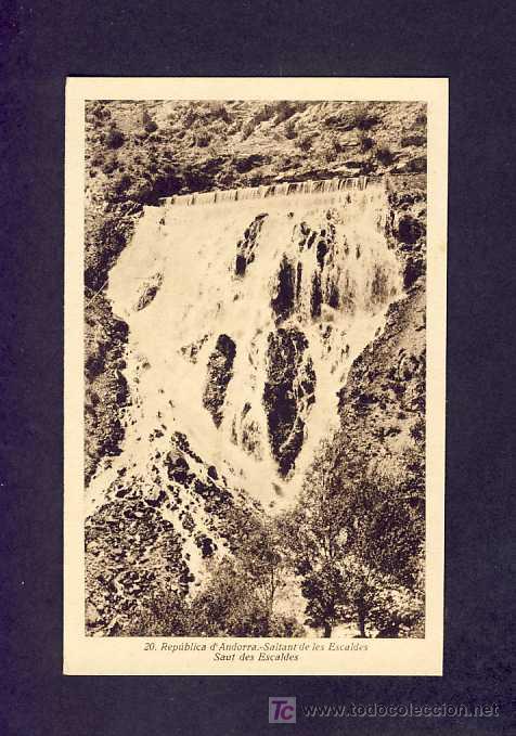Postales: Postal d' ANDORRA: Saltant de Les Escaldes (Ed.Joan Sala num.20)