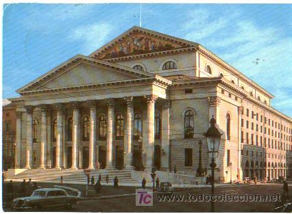 Postales: Postal del Teatro Nacional (Munich) - Foto 1