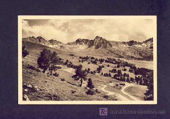Postales: Postal d' ANDORRA: Carretera d'Andorra, vista del circ de Pessons (Arts.Graphiques num.627)