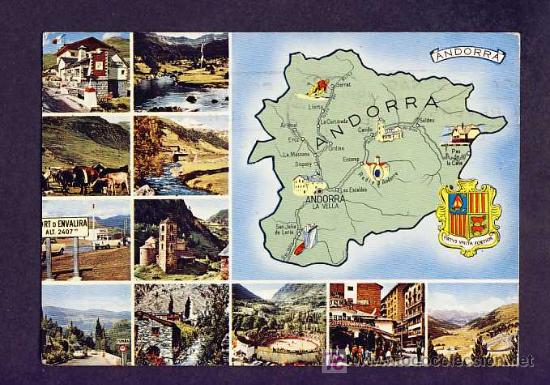 Postales: Postal d' ANDORRA: 11 vistes i 1 mapa (APA num.10)
