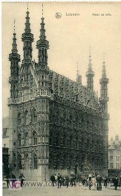 Cartoline: BELGICA,   LOUVAIN, HOTEL DE VILLE,                          P13943