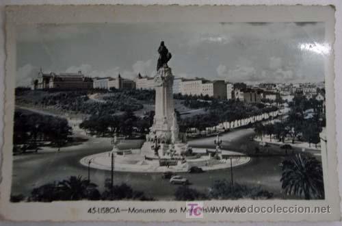 Postais: Postal de Lisboa Moumento Marqu&eacute;s de Pombal Portugal