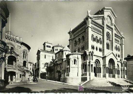 Postales: POSTAL DE MONACO:  LA CATEDRAL 1935 - Foto 1