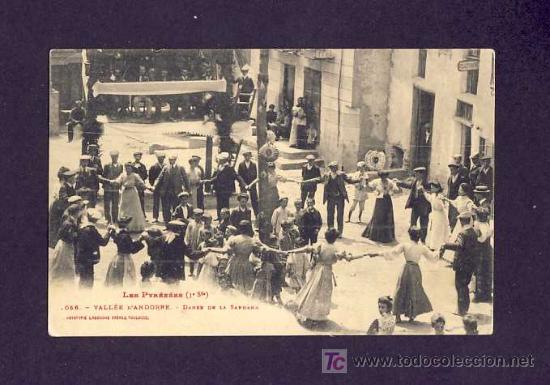 Postales: Postal d' ANDORRA: Dansa de la Sardana (Labouche num.1056) (animada)