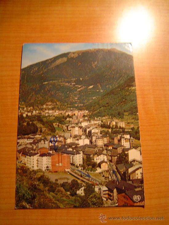 Postais: POSTAL VALLS D &acute;ANDORRA ANDORRA LA VELLA CAPITAL DE LES VALLS VISTA GENERAL CIRCULADA