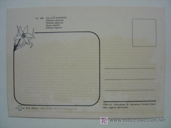Postales: POSTAL ANDORRA - REF. J-919 - Foto 2