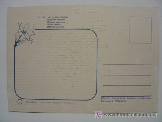Postales: POSTAL ANDORRA - REF. J-918 - Foto 2