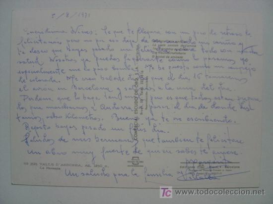 Postales: POSTAL ANDORRA - REF. J-915 - Foto 2
