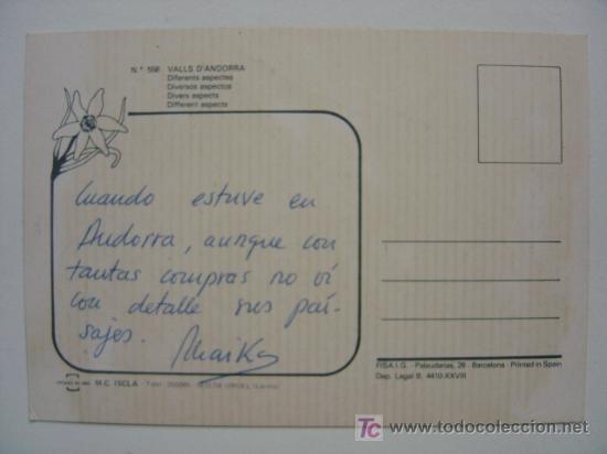 Postales: POSTAL ANDORRA - REF. J-914 - Foto 2